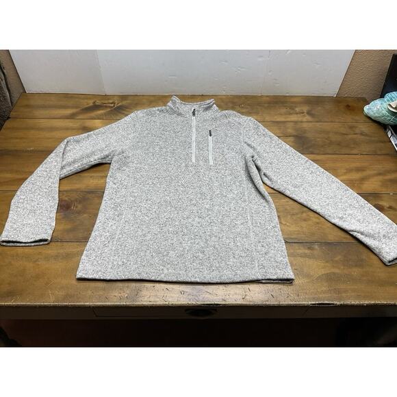 Woolrich Pullover 1/4 Zip Gray Sweater Long Sleeve Outdoor Men’s Size Medium - Picture 1 of 11
